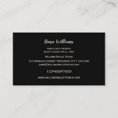 Moderne Ballet Dance Business Card Visitenkarte (Rückseite)