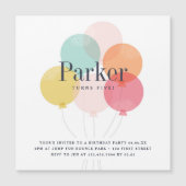 Moderne Ballon-Kindergeburtstag-Party Einladung (Vorderseite)