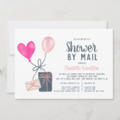 moderne Ballons zur Veranschaulichung der Babydusc Einladung (Vorderseite)