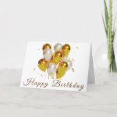 Moderne Balloons Elegantes Script Happy Birthday Karte (Vorderseite)