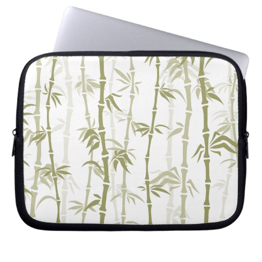 Moderne Bambus-Bäume Laptopschutzhülle (Vorderseite)