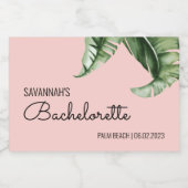 Moderne Banana Leaf Bachelorette Gefallen Schaumweinetikett (Einzelnes Label)