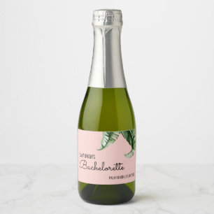 Moderne Banana Leaf Bachelorette Gefallen Schaumweinetikett