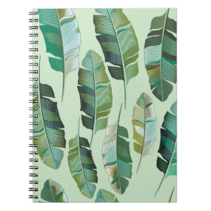 Moderne Banana Pflanze Tropische Illustration Notizblock
