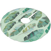 Moderne Banana Pflanze Tropische Illustration Polyester Weihnachtsbaumdecke (Schrägansicht)