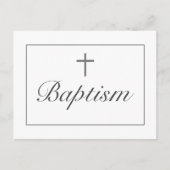 Moderne Baptist Ankündigung Einladung Postkarte (Vorderseite)