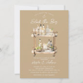 Moderne Bar Cart Couples Dusche Einladung (Vorderseite)