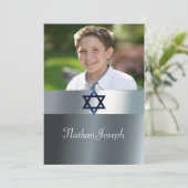 Moderne, Bar Mitzvah, Einladung für kundenspezifis (Stehend Vorderseite)