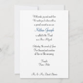 Moderne, Bar Mitzvah, Einladung für kundenspezifis (Rückseite)