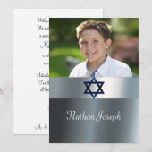 Moderne, Bar Mitzvah, Einladung für kundenspezifis (Vorne/Hinten)