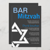Moderne Bar Mitzvah Einladung nach benutzerdefinie (Vorne/Hinten)