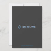 Moderne Bar Mitzvah-Erfindung mit H - maßgeschneid Einladung (Rückseite)