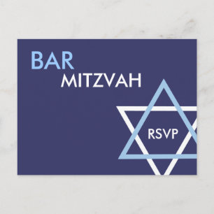 Moderne Bar Mitzvah UAWG Postcard Einladungspostkarte