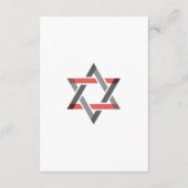 Moderne Bar Mizvah - Rot und Schwarz Begleitkarte (Rückseite)