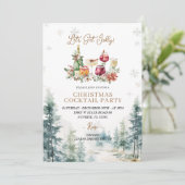 Moderne Bar Weihnachten Lasse Jolly Einladung (Stehend Vorderseite)