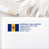 Moderne BARBADOS FLAG Rücksendeadresse (Insitu)