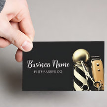 Moderne Barber Business Card mit bearbeitbarem Tex