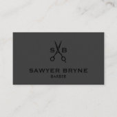 Moderne Barber Hair Stylist Schere Black Red Visitenkarte (Vorderseite)