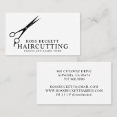 Moderne Barberhaar-Stylist-Schere - Visitenkarte (Vorne/Hinten)