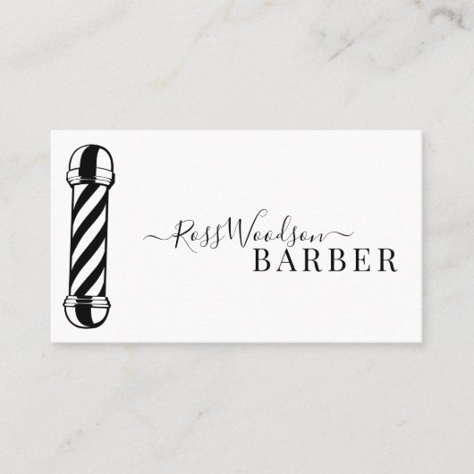 Moderne Barberholzkarte Visitenkarte (Vorderseite)