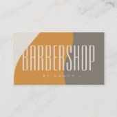 Moderne Barbershop Earth Tones Rustikale Visitenka Visitenkarte (Vorderseite)