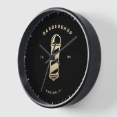 Moderne Barbershop Gold Scheren Minimalistisch Sti Uhr (Winkel)
