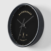 Moderne Barbershop Gold Scheren Minimalistisch Sti Uhr (Winkel)