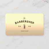 Moderne Barbershop Imitats Gold Barber's Pole Barb Visitenkarte (Vorderseite)