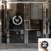 Moderne Barbershop-Öffnungszeiten Signieren Monogr Fensteraufkleber (Büro Tür)