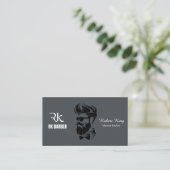 Moderne Barbier Shop QR-Code Visitenkarte (Stehend Vorderseite)