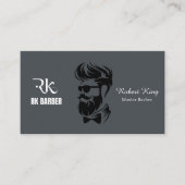 Moderne Barbier Shop QR-Code Visitenkarte (Vorderseite)