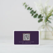 Moderne Barcode qr Code Social Media mit Logo busi Visitenkarte (Stehend Vorderseite)