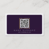 Moderne Barcode qr Code Social Media mit Logo busi Visitenkarte (Vorderseite)