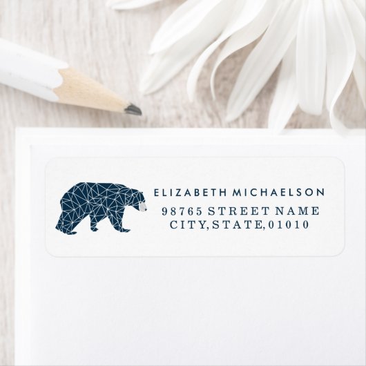 Moderne Bärenjunge-Rücksendeadresse (Insitu)