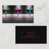 Moderne Barkeeper Business Card Visitenkarte (Vorne/Hinten)
