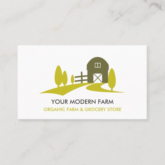 MODERNE BARN EDITABLE FARMING VISITENKARTE (Vorderseite)