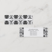 Moderne barocke dünne Website-Visitenkarte Mini Visitenkarte (Vorne/Hinten)