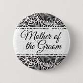 Moderne Barockfloralmutter am Boden Button (Vorderseite)