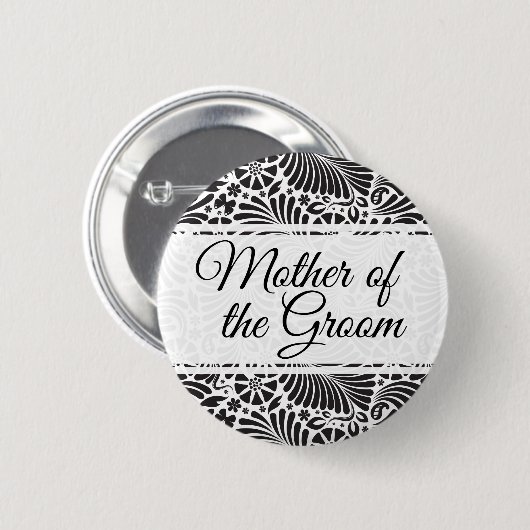 Moderne Barockfloralmutter am Boden Button (Vorne & Hinten)