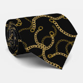 Moderne Barockstyle mit Goldketten Krawatte (Gerollt)
