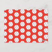 Moderne Baseball-Muster-Ticket-Party-Stil Postkarte (Rückseite)