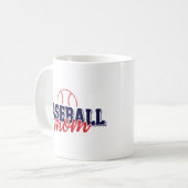 Moderne Baseball-Mutter Custom Game Day Kaffeetasse (Vorderseite Links)