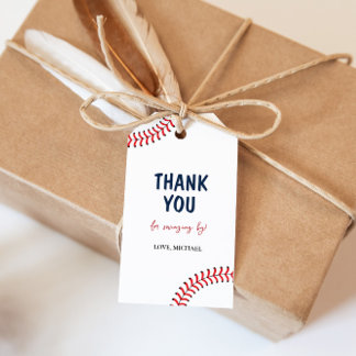 Moderne Baseball-Sticks Geburtstagsgeschenke Geschenkanhänger
