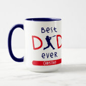 Moderne Baseball-Tasse mit dem besten Vater je Vat Tasse (Links)