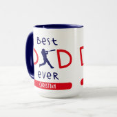 Moderne Baseball-Tasse mit dem besten Vater je Vat Tasse (Vorderseite Links)