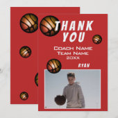 Moderne Basketball-Foto Danke Trainer (Vorne/Hinten)