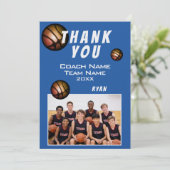 Moderne Basketball-Foto Danke Trainer (Stehend Vorderseite)