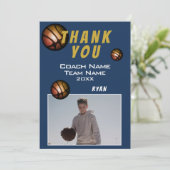 Moderne Basketball-Foto Danke Trainer (Stehend Vorderseite)