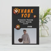 Moderne Basketball-Foto Danke Trainer (Stehend Vorderseite)