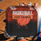 Moderne Basketball Orange Ball Baby Dusche Pappteller